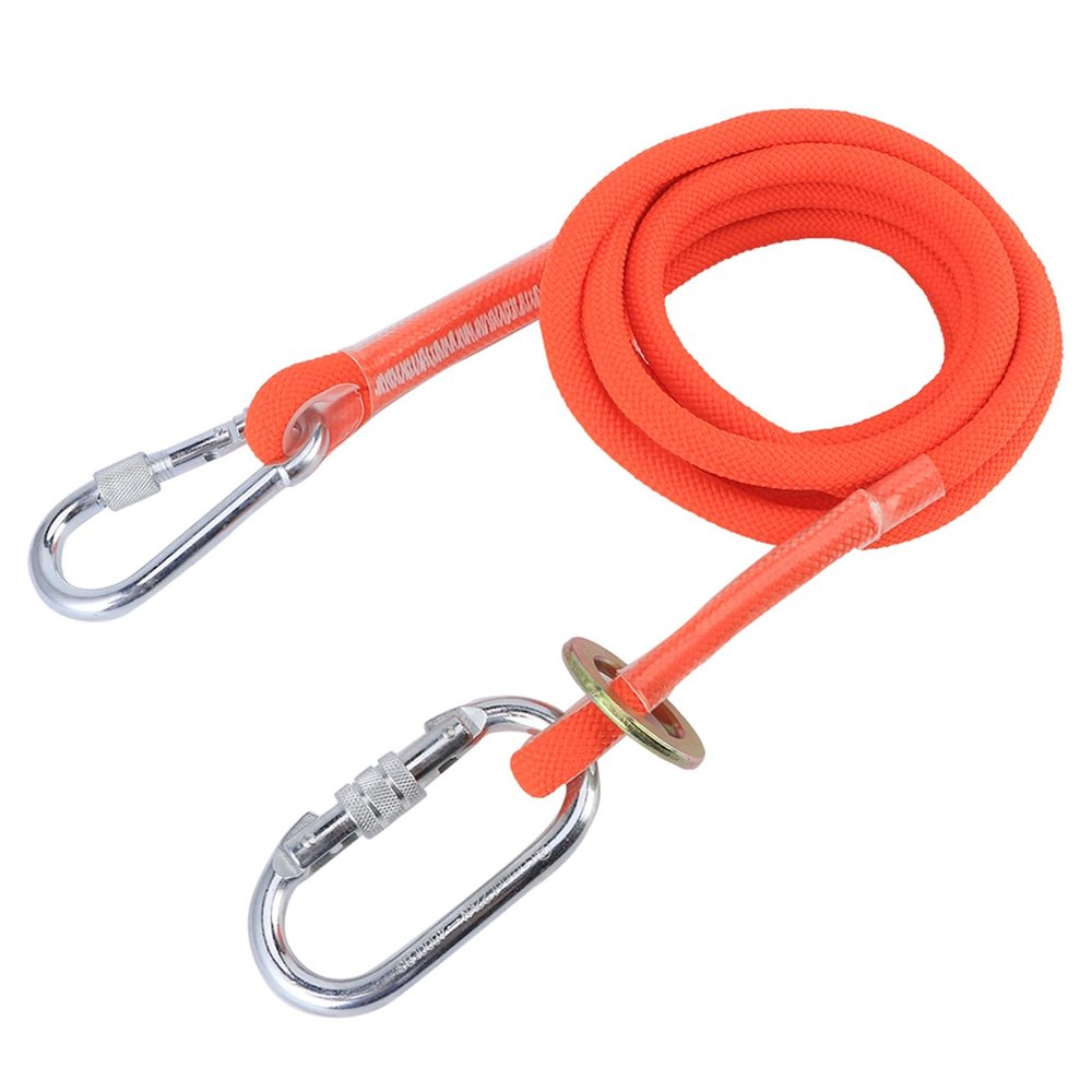 LOCADENCE 3M Safety Lanyard, 1800Kg Breaking Resistance Nylon Climbing Lanyard, Protective Safety Belt for for Outdoor Rock Climbing, Tree Climbing