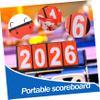 Yardwe Portable Multi-Sports Scoreboard Flipper Durable Tabletop Score Keeper for Basketball Football Volleyball More Lightweight with Numbers for Games Red view 3