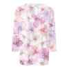 3/4 Sleeve Shirts for Women Womens 3/4 Sleeve Tops and Blouses Dressy Casual Floral Print Crewneck Tshirt Tunic Tops Loose Shirts Graphic Tees Pink XXXL view 3