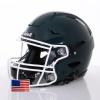 Riddell SpeedFlex Adult Helmet - with White SF-2BD Facemask + US Flag Decal (Forest Green, Small) - Green Gridiron view 3