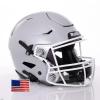 Riddell SpeedFlex Adult Helmet with White SF-2BD Facemask and US Flag Decal (Silver, Small) - Green Gridiron view 1