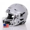 Riddell SpeedFlex Adult Helmet with White SF-2BD Facemask and US Flag Decal (Silver, Small) - Green Gridiron view 3