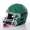 Riddell SpeedFlex Adult w/White SF-2BD Facemask + US Helmet Flag Decal (Kelly Green Helmet, Small) - Green Gridiron view 3