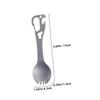 MERRYHAPY Camping Spork Multi-use Stainless Steel Fork Spoon Combo for Hiking Backpacking and Outdoor Dining Includes Bottle Can Openers Lightweight and Portable view 2