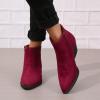 SACFOF Women's Western Cowboy Boots Fashion Pointed Toe Cowgirl Boots For Women Chunky Low Heel Ankle Booties view 2