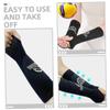 VANZACK 1pair Elastic Arm Sleeves for Volleyball and Sports Comfortable Wrist Support for Training Breathable and Protective Design Night Black view 3