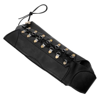 COOLHIYA Arm Guard for Archery Pu Leather Wrist Protector Suitable for Shooting Hunting and Practice Family and Friends