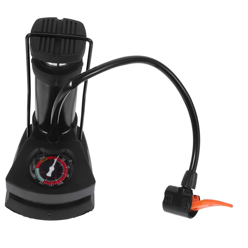 VANZACK Portable Bicycle Pump Pressure Gauge High-Pressure Foot Pump for Bike Inflation for Road and Mountain Bikes Construction