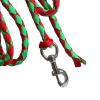 Almencla Horse Lead Rope with Bolt Snap, Braided Horse Rope, Equestrian Lead Rope for Training, 2.5meters Green Red view 2