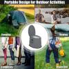 Strenagile Portable Camping Toilet with Non-Slip Mat - Essential Camping Gear - Ideal Portable Potty for Camping and Outdoor Adventures - Portable Commode - PP Material - Grey view 3