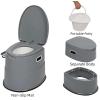 Strenagile Portable Camping Toilet with Non-Slip Mat - Essential Camping Gear - Ideal Portable Potty for Camping and Outdoor Adventures - Portable Commode - PP Material - Grey view 4