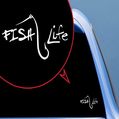 Fish Life Decal for Truck, Funny, Tumbler, Window, Laptop, Phone, Home Decoration.