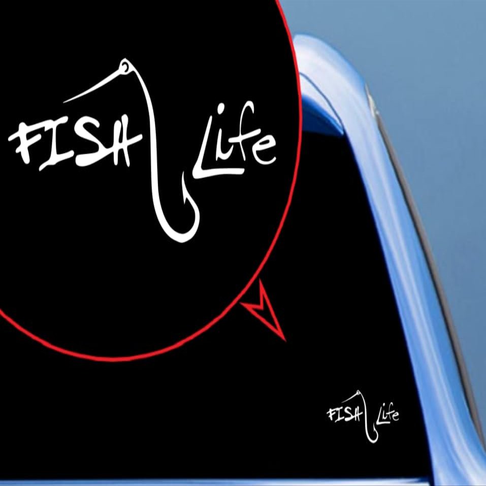 Fish Life Decal for Truck, Funny, Tumbler, Window, Laptop, Phone, Home Decoration.