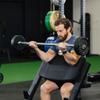 Titan Fitness 90 LB Rubber Straight Fixed Barbell, Pre-Loaded Weight Bar for Strength Training & Weightlifting view 3