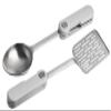 Stanley Wildfare Pro Stainless Steel Fold & Go Utensil Set | Folding Spatula and Spoon | Packable Outdoor Cookware | Camping Essentials for Your Camp Kitchen | BPA-Free | Pale Pebble & Stone view 1
