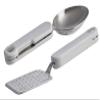 Stanley Wildfare Pro Stainless Steel Fold & Go Utensil Set | Folding Spatula and Spoon | Packable Outdoor Cookware | Camping Essentials for Your Camp Kitchen | BPA-Free | Pale Pebble & Stone view 3