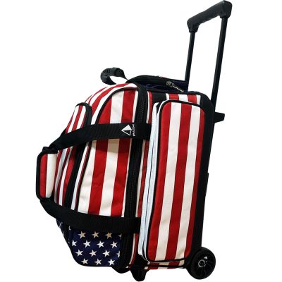 Pyramid Path Pro Deluxe Double Roller Bowling Bag (American Flag)