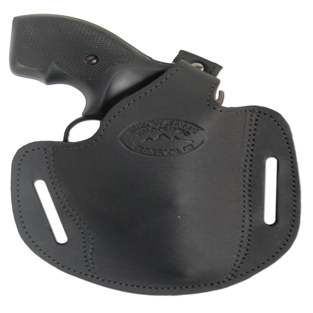 Barsony New Black Leather Pancake Holster for COLT Diamondback Left