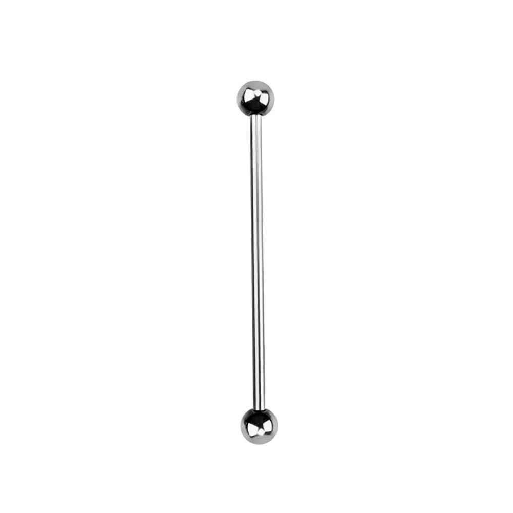 14GA G23 Titanium Industrial Barbell with 5mm Balls, Sold by Piece (25mm (1"))