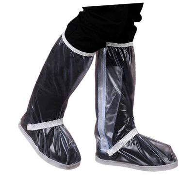 CALLARON Rain Boots Shoes Covers Lightweight Rainboots for Women Men Elastic Wrap Non-slip Twill Sole Reflective Strip Easy to Install for Cycling Hiking Daily Life School Office Garden