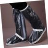 CALLARON Rain Boots Shoes Covers Lightweight Rainboots for Women Men Elastic Wrap Non-slip Twill Sole Reflective Strip Easy to Install for Cycling Hiking Daily Life School Office Garden view 2