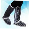 CALLARON Rain Boots Shoes Covers Lightweight Rainboots for Women Men Elastic Wrap Non-slip Twill Sole Reflective Strip Easy to Install for Cycling Hiking Daily Life School Office Garden view 4
