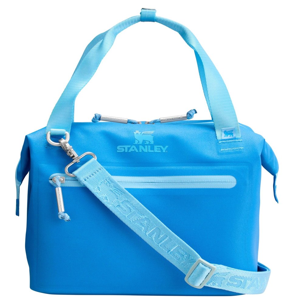 STANLEY All Day Julienne Mini Soft Cooler Bag and Lunch Box 7.4 Quarts | 10 Can Cooler with Handles and Strap | Stays Cold for Hours | Insulated Travel Bag with Zipper | BPA-Free | Azure