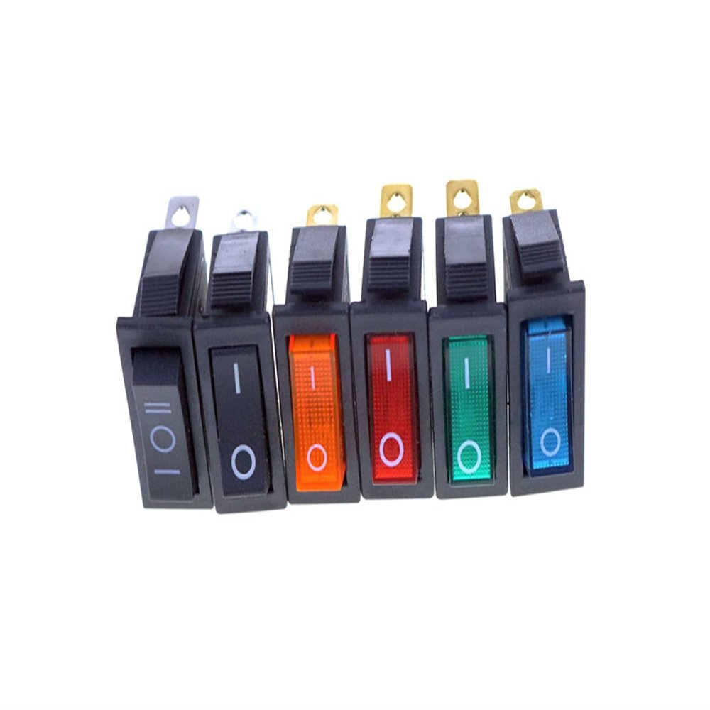 10PCS AC 15A 250V/20A 125V 3 Pin SPDT KCD3 Boat Rocker Switch (Color : Blue)