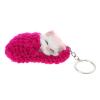 staol Sleeping Cat Keychain Plush Keychains Cute Keyring Bag Keyring Plush Keyring Cute Pendant Keychain KeyHolder, Rose Red view 1