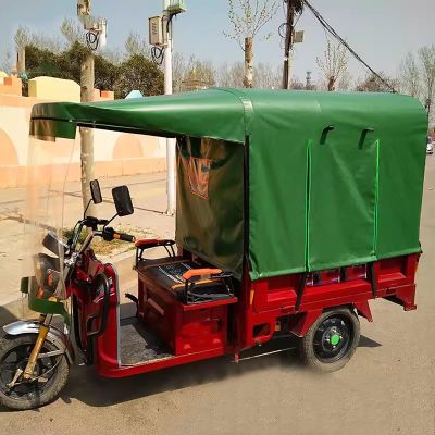 WYHBXD Electric Tricycle Carport Canvas Canopy Rainproof and Cold-Proof Thickened Double-Sided Sunshade SANBENGZI Tricycle Awning (Color : Half Wrapped, Size : W:110cm L:150cm)