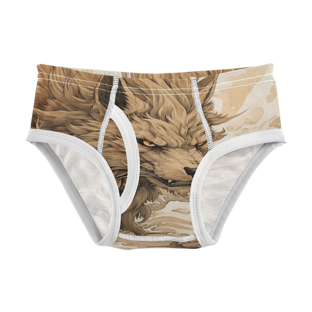 ALAZA Funny Wolf Retro Boys' Briefs Soft Underwear Available in Sizes 5t Multicolor