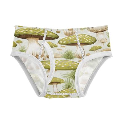 ALAZA Green Mushroom Boys' Briefs Soft Underwear Available in Sizes 6y