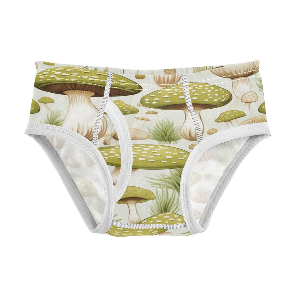 ALAZA Green Mushroom Boys' Briefs Soft Underwear Available in Sizes 6y