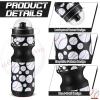 Hosuly 24 Pcs 24 oz Baseball Water Bottle Bulk and Drawstring Bag Set 12 Reusable Plastic Biking Water Bottle Tumbler 12 Sport Gym Goodie Gift Bag for Party Favor (Black) view 3