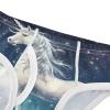 ALAZA White Unicorn Starry Boys' Briefs Soft Underwear Available in Sizes 5t view 2