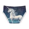 ALAZA White Unicorn Starry Boys' Briefs Soft Underwear Available in Sizes 5t view 3