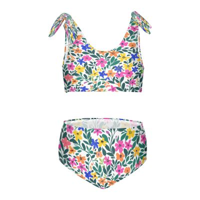 ALAZA Beautiful Leaf Blossom Flower Girls' 2 Piece Bikini Set Beach Sport Swimsuit Swimwear Bathing Suit 11-12 Years