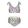 ALAZA Beautiful Leaf Blossom Flower Girls' 2 Piece Bikini Set Beach Sport Swimsuit Swimwear Bathing Suit 11-12 Years view 1