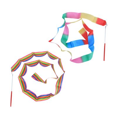 GOOHOCHY 2m Rhythmic Ribbon for Ribbon Dancing Silk Streamers for Kids Dance Streamer