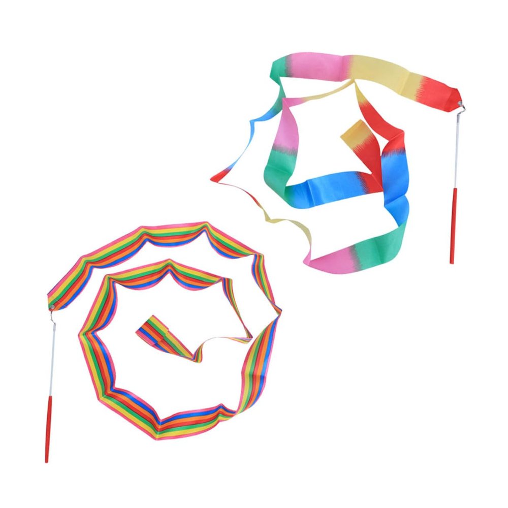 GOOHOCHY 2m Rhythmic Ribbon for Ribbon Dancing Silk Streamers for Kids Dance Streamer