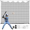 Baseball Backstop Net,Batting Cage Netting with Steel Hanging Kit and Rope view 1