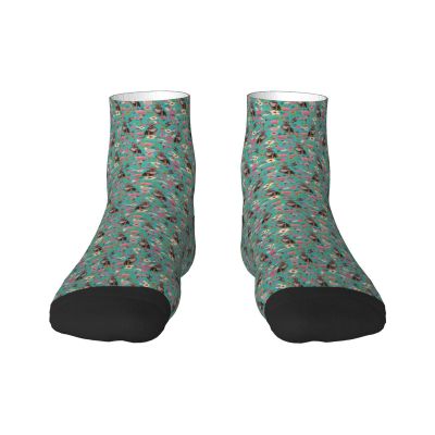 Xsovgoi Catahoula Leopard Dogs Lovers Flower Floral Low Cut Ankle Socks 11 No-Show Socks Moisture-Wicking Socks For Men Women