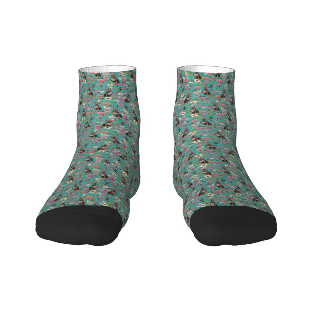 Xsovgoi Catahoula Leopard Dogs Lovers Flower Floral Low Cut Ankle Socks 11 No-Show Socks Moisture-Wicking Socks For Men Women