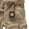 Casual Tactical Pants for Men Wash Cotton Ripstop Cargo Pants Outdoor Hiking Pants with Multi Pockets(No Belt) (Khaki,30) view 2