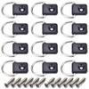 12pcs Kayak D Ring with Screw Kit Canoe Boat Fishing Rigging D-Ring Sailing Camping Hardware Accessories Safety Deck Loop Mounting Tie Down Kit D-Type Buckles Backrest Buckles Special Buttons view 1