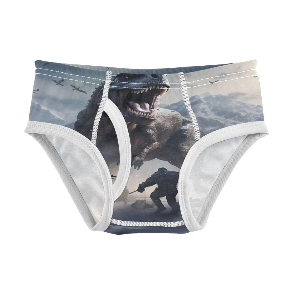 ALAZA Hipster Dinosaur Animal Boys' Briefs Soft Underwear Available in Sizes 2t Multicolor