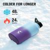64oz Insulated Water Bottle, Coolplus Half Gallon Water Jug With Straw Stainless Steel Double-Walled Vacuum Metal Large Flask With Carry Sleeve Bpa-Free Leakproof, Keep Cold 48 Hrs, Blue Purple view 2
