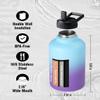 64oz Insulated Water Bottle, Coolplus Half Gallon Water Jug With Straw Stainless Steel Double-Walled Vacuum Metal Large Flask With Carry Sleeve Bpa-Free Leakproof, Keep Cold 48 Hrs, Blue Purple view 3