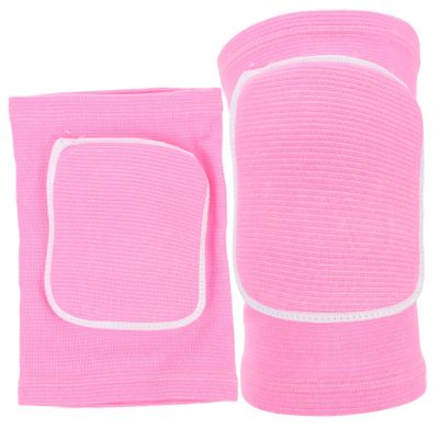 NAMOARLY 1pair Thick Sponge Knee Sleeve for Breathable Elastic Knee Protector for Women Boys and Girls Suitable for Skating Volleyball Running and More Pink