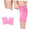 NAMOARLY 1pair Thick Sponge Knee Sleeve for Breathable Elastic Knee Protector for Women Boys and Girls Suitable for Skating Volleyball Running and More Pink view 2